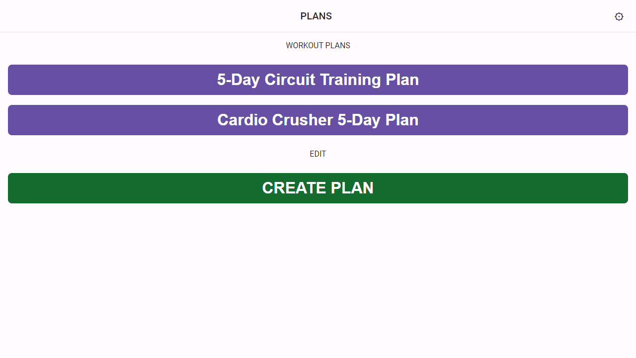 Workout Planner screenshot 1